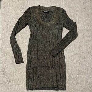 Nasty Gal Gold and Black Mini Dress